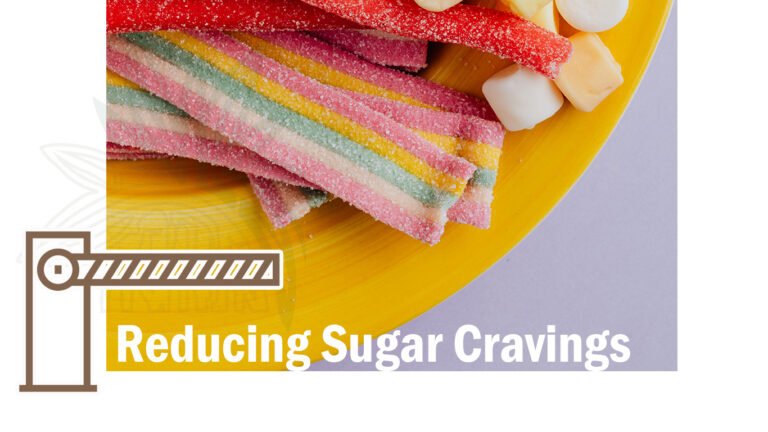 sugary candy on yellow plate with traffic stop sign